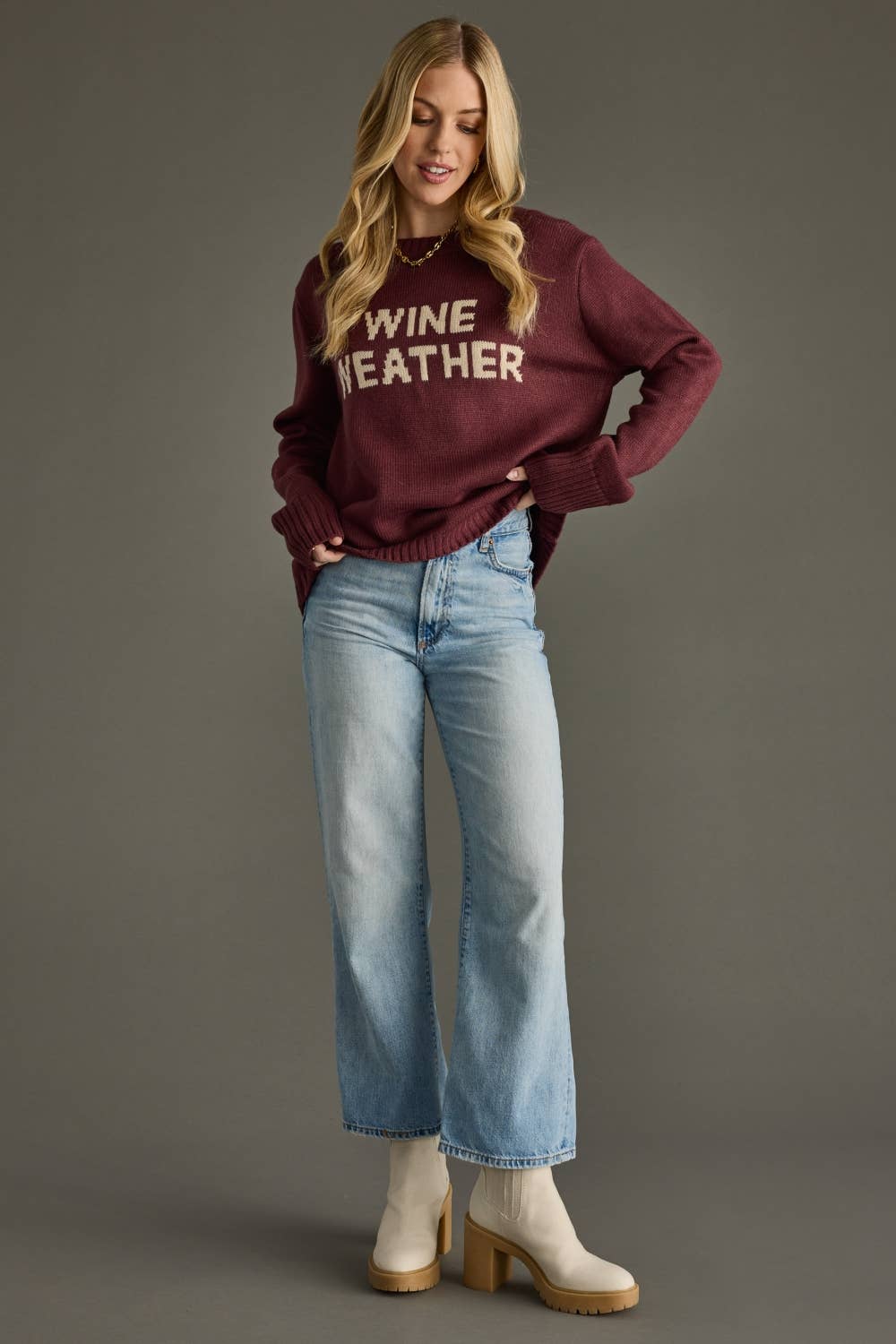 Wine Weather Sweater