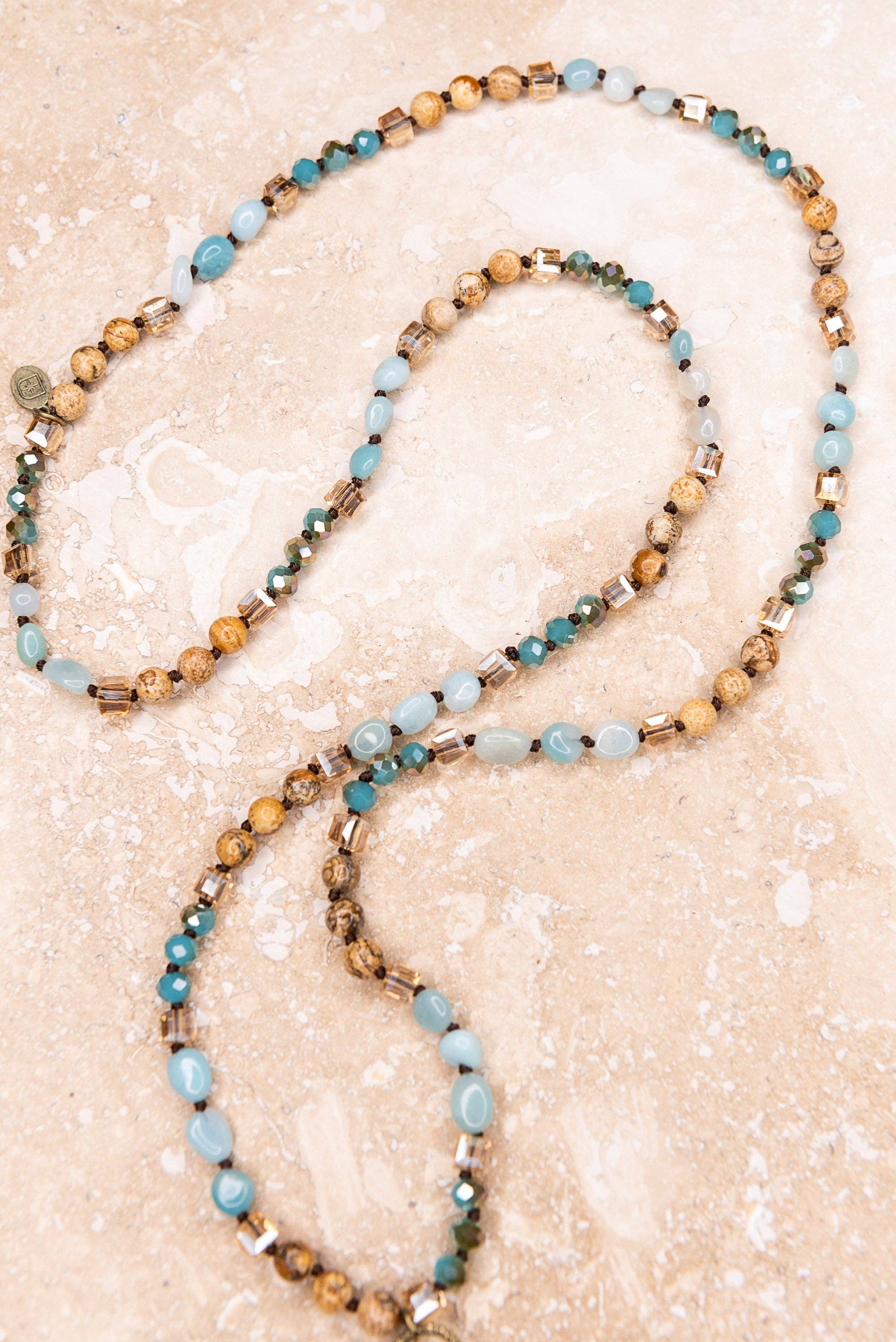 Debbie Necklace in Turquoise/Brown