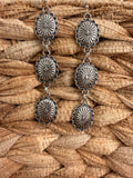 Silver Dollar Dangle Earring