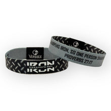 Load image into Gallery viewer, Iron Sharpens Iron / Proverbs 27:17 Wristband
