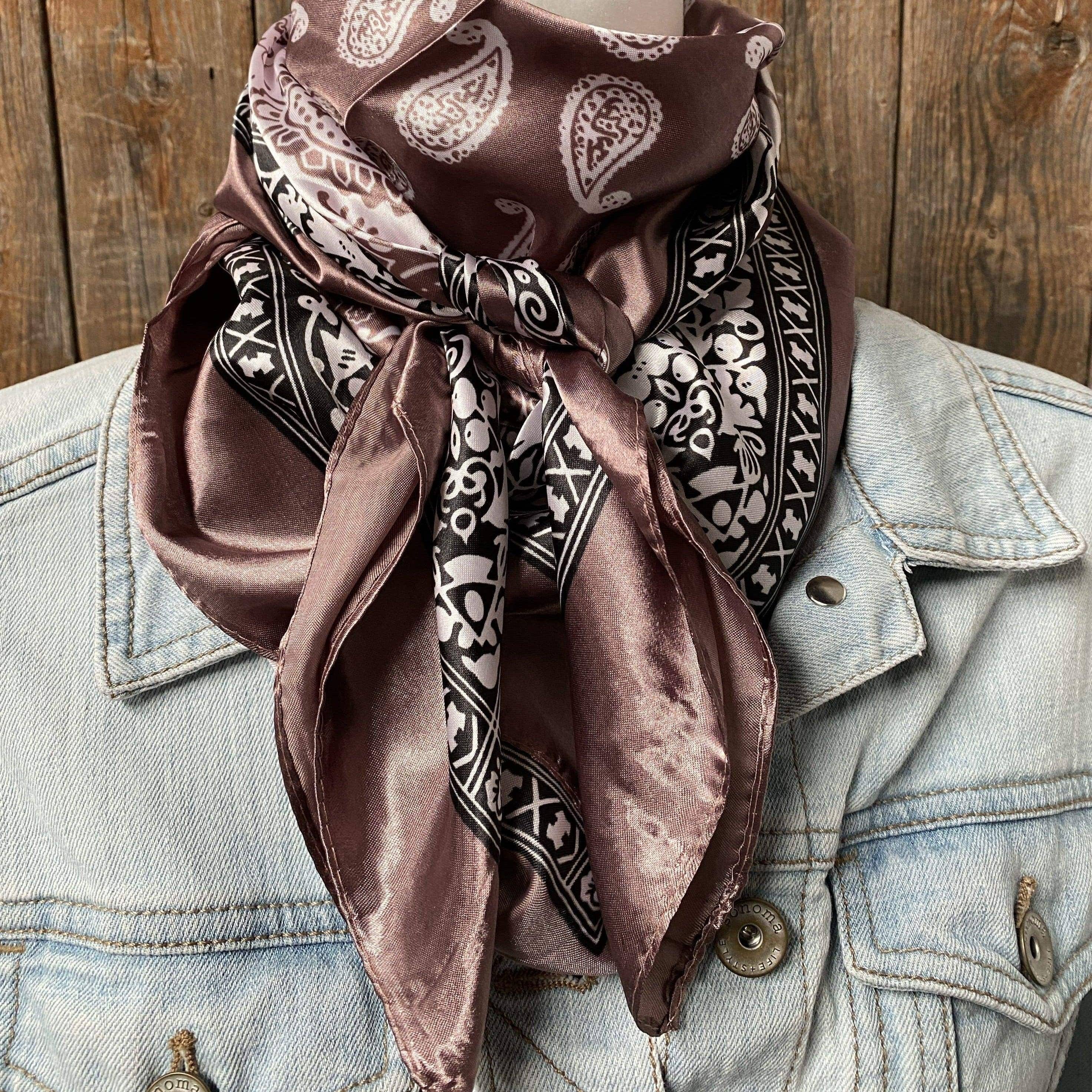 Two Tone Paisley Wild Rag / Scarf