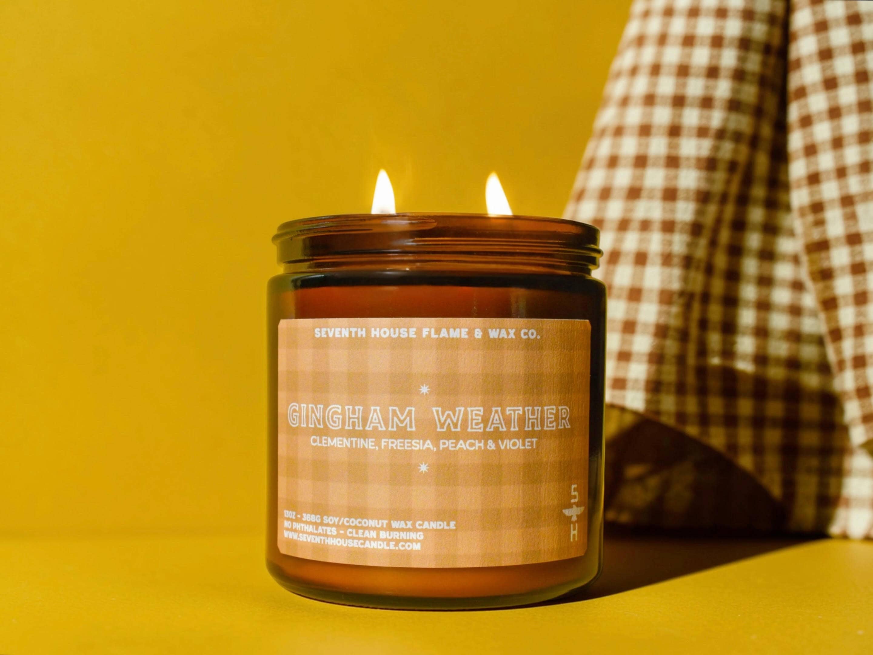 GINGHAM WEATHER - Clementine, Peach & Freesia Candle