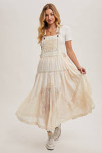 Load image into Gallery viewer, LACE EMBROIDERED TULLE BIB MAXI DRESS
