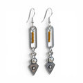 Boho Soul-Beaded Yellow Dangle Earrings
