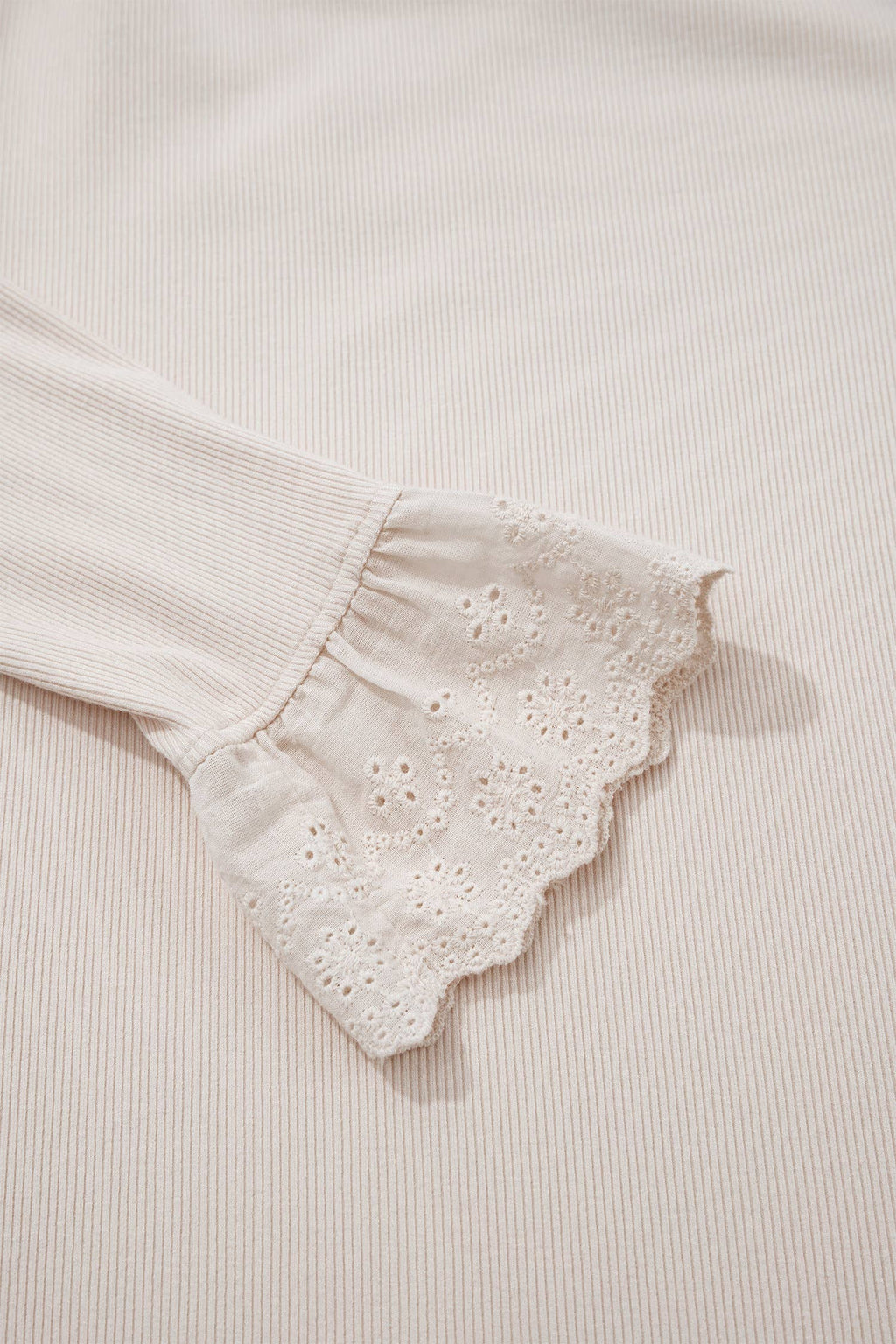 Truth Be Told- Lace Cuff Patchwork Top