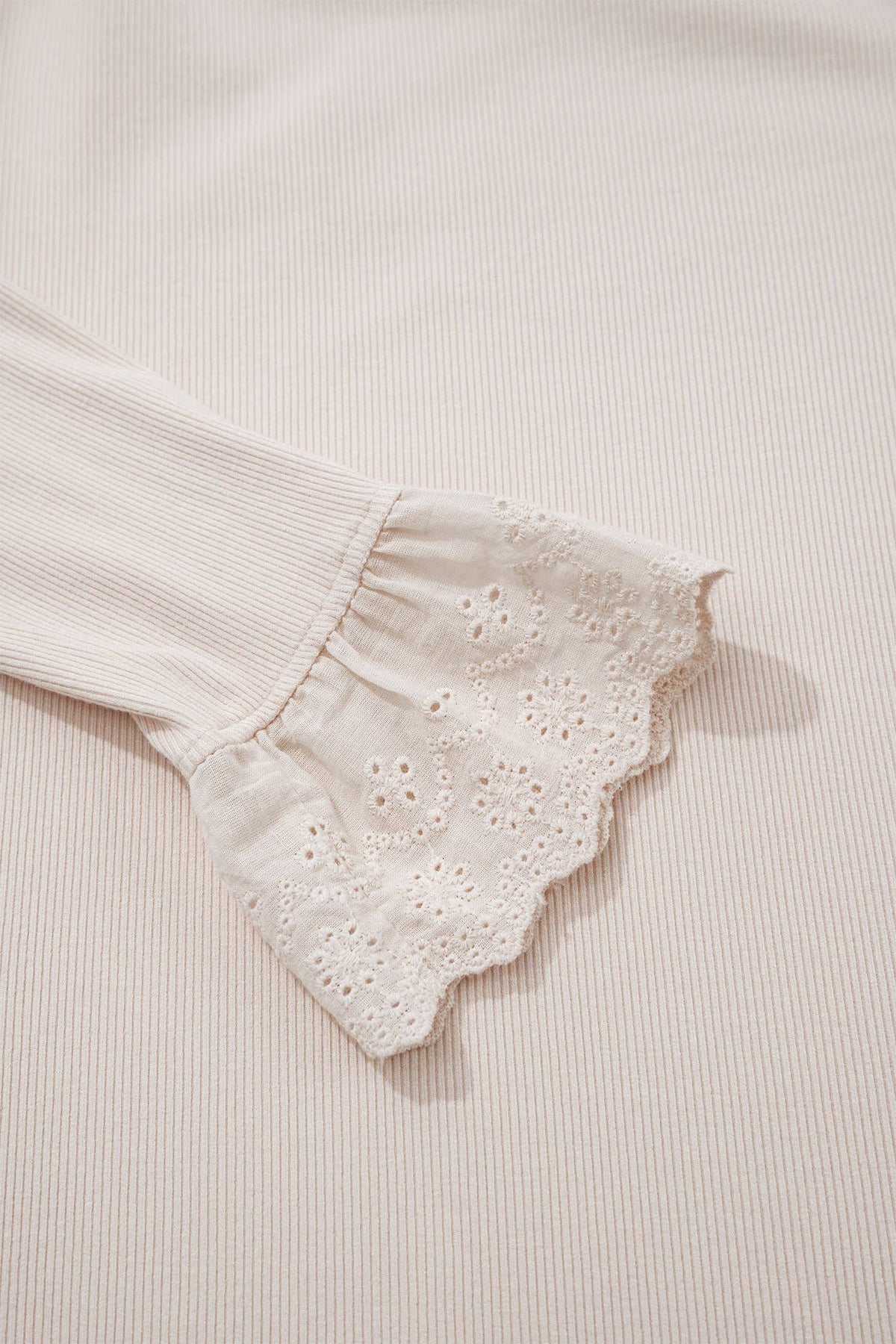 Truth Be Told- Lace Cuff Patchwork Top
