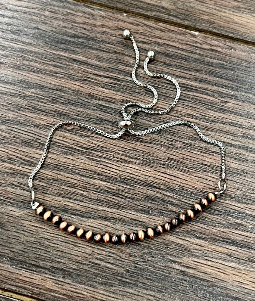 Still Call You Darlin’ Handmade Copper Navajo Bead Adjustable Bracelet