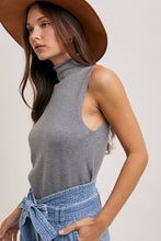 Load image into Gallery viewer, Tangled Heart Strings - Sleeveless Mock Neck Sweater
