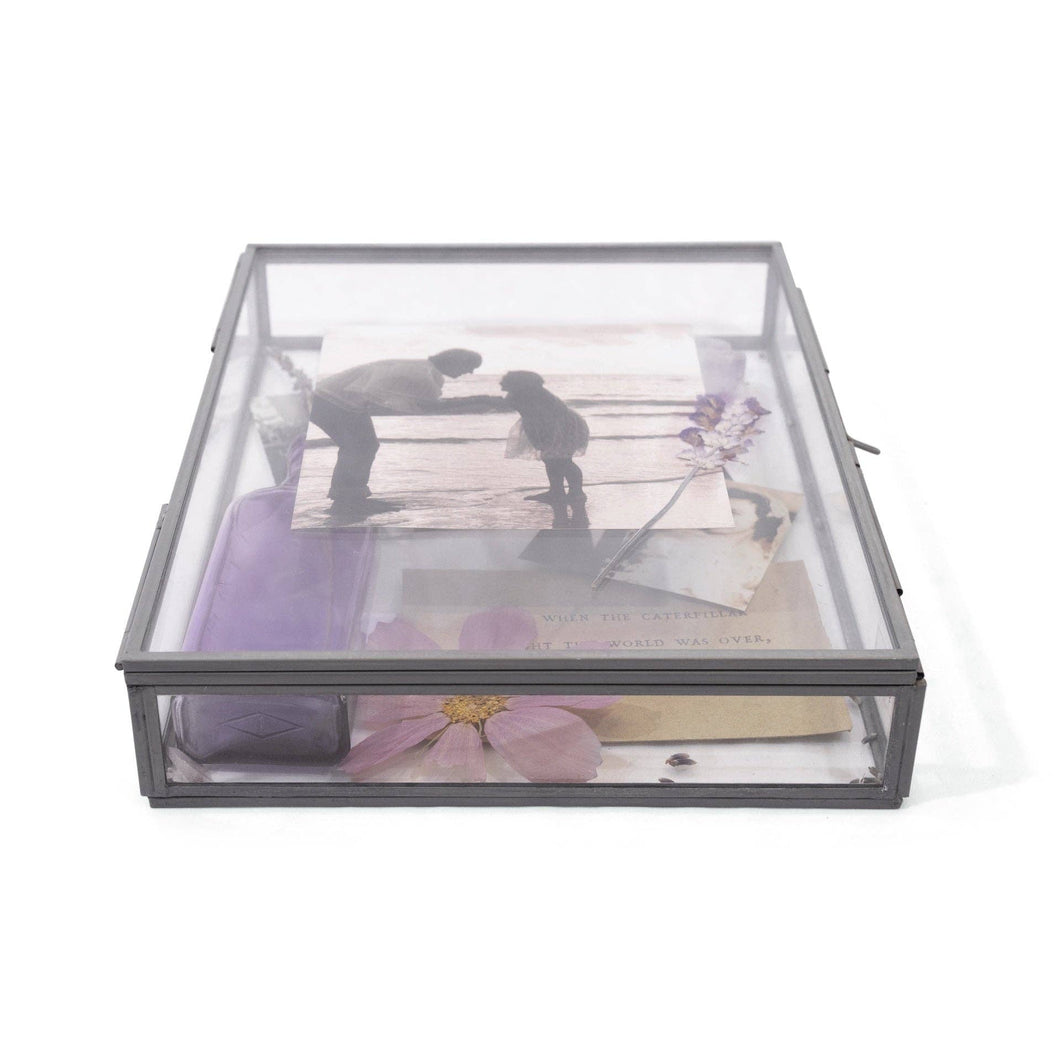 Rectangle Glass and Zinc Memory Box - 10