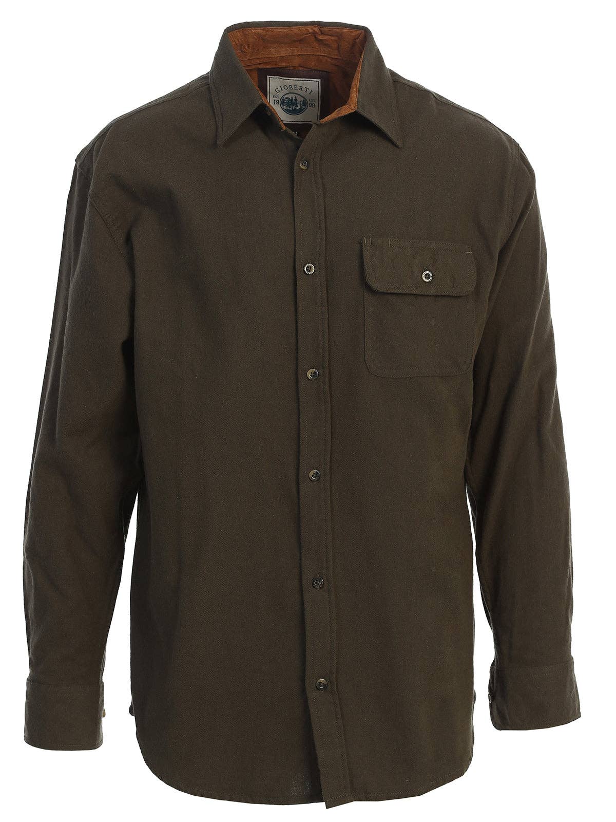 Backroads Corduroy-Trim Flannel Men’s Shirt