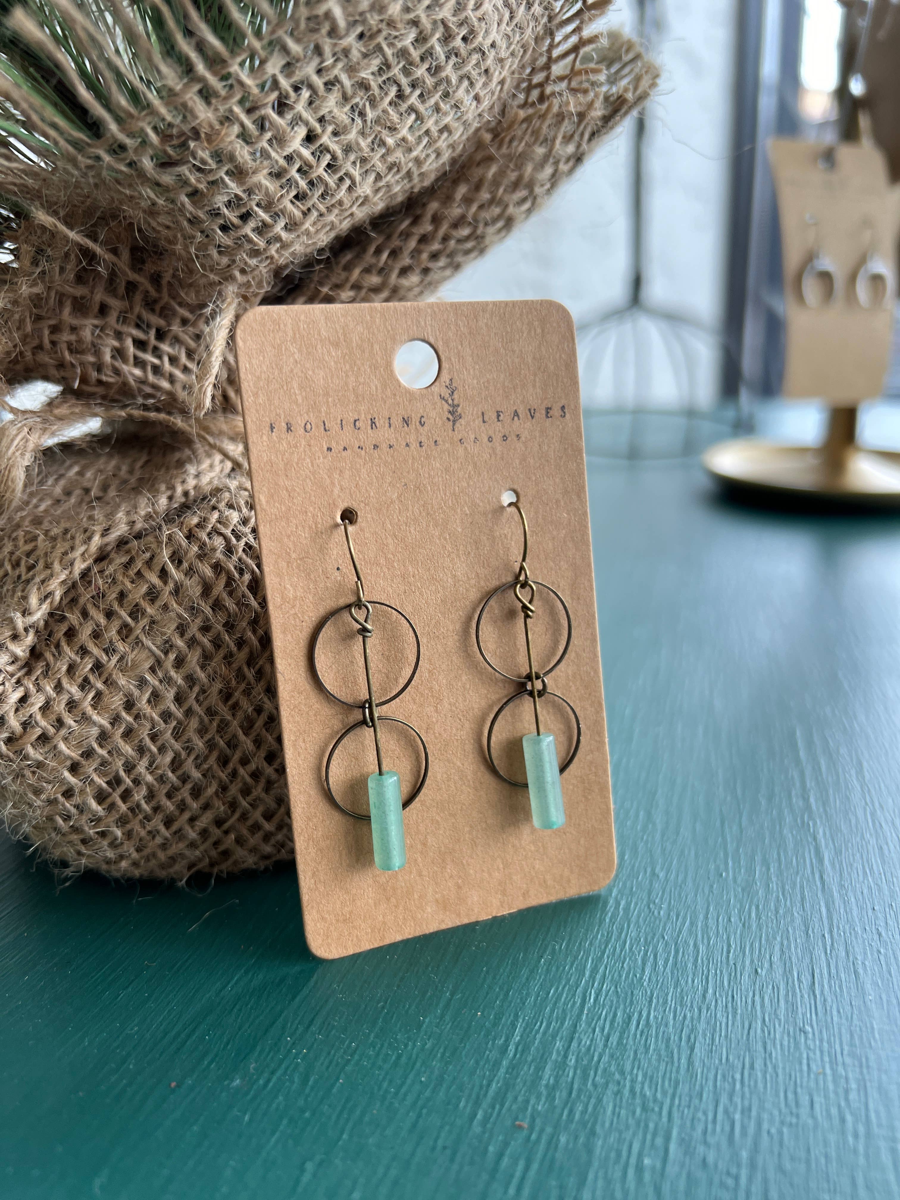 Aventurine Loop Earrings