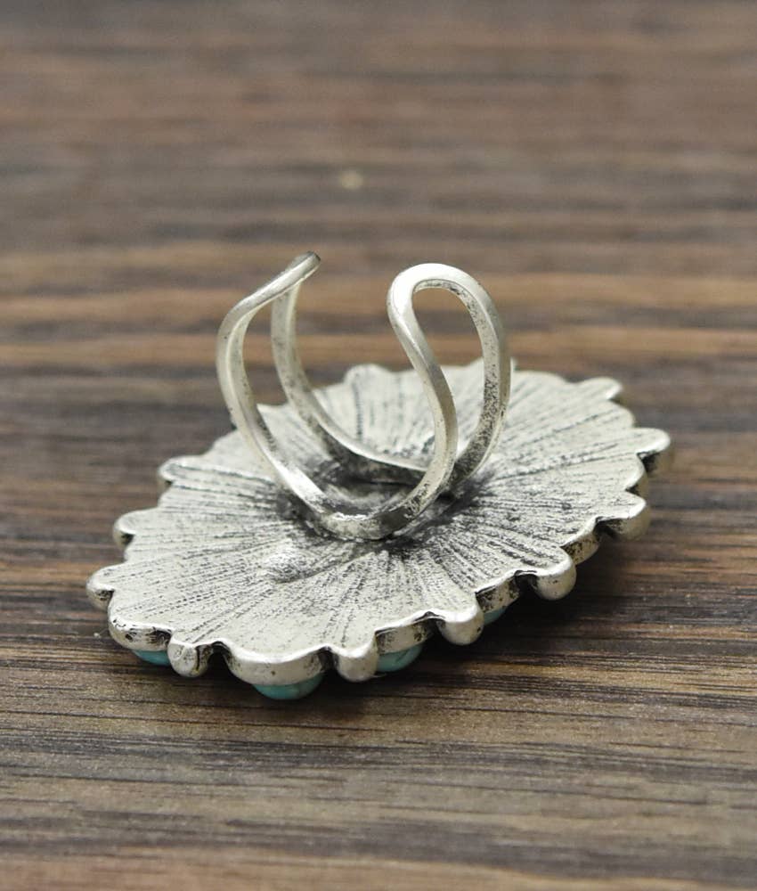 Shore It Up Turquoise Color Adjustable Ring