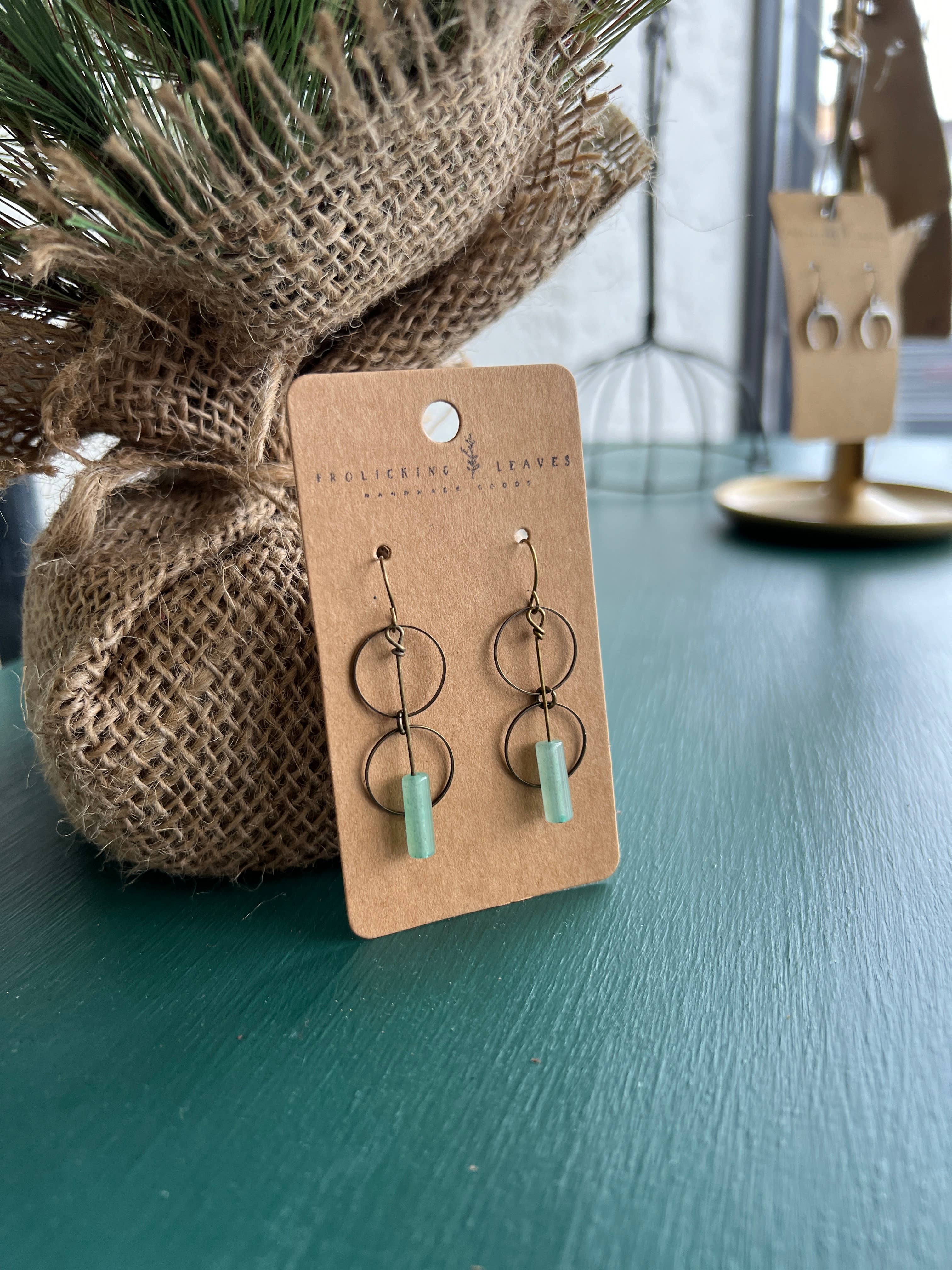 Aventurine Loop Earrings