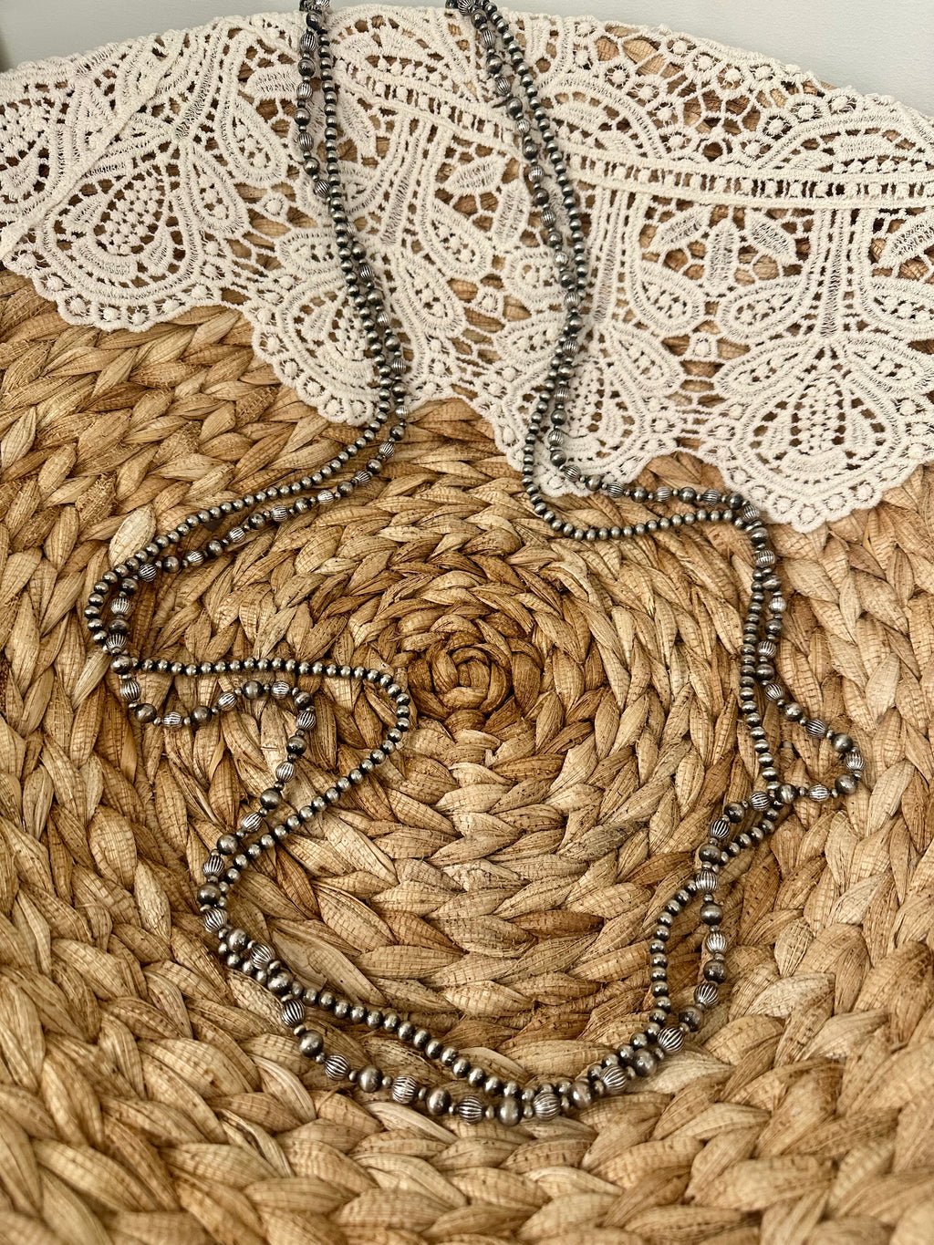 Hold My Halo- Extra Long  Navajo Pearl Necklace