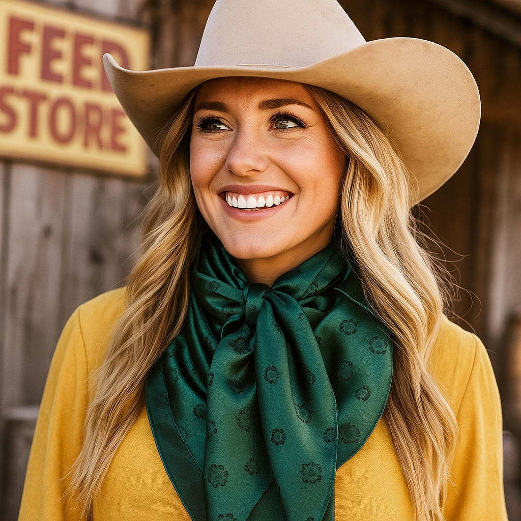 Emerald Jacquard XL Wild Rag / Scarf WR3508