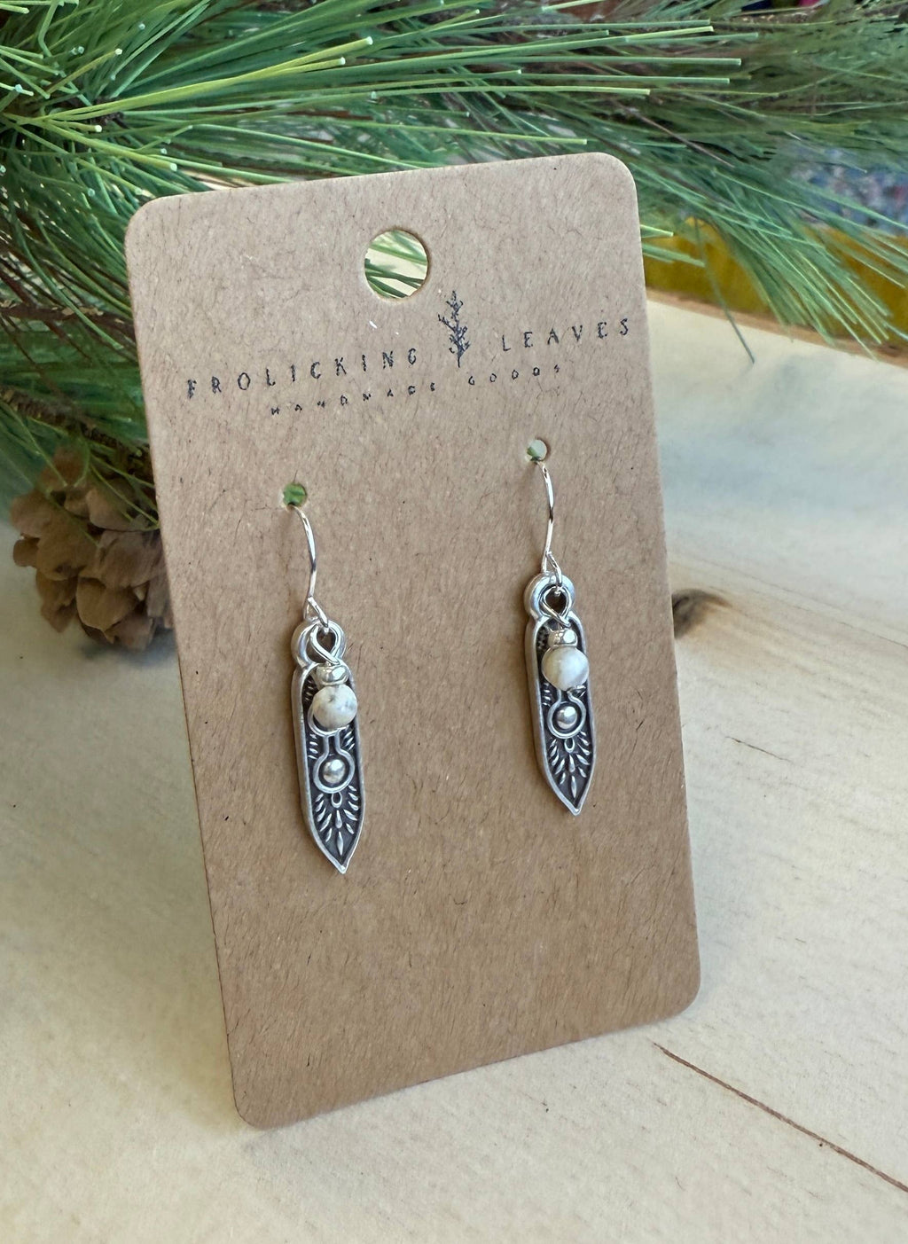 White Opal Earrings