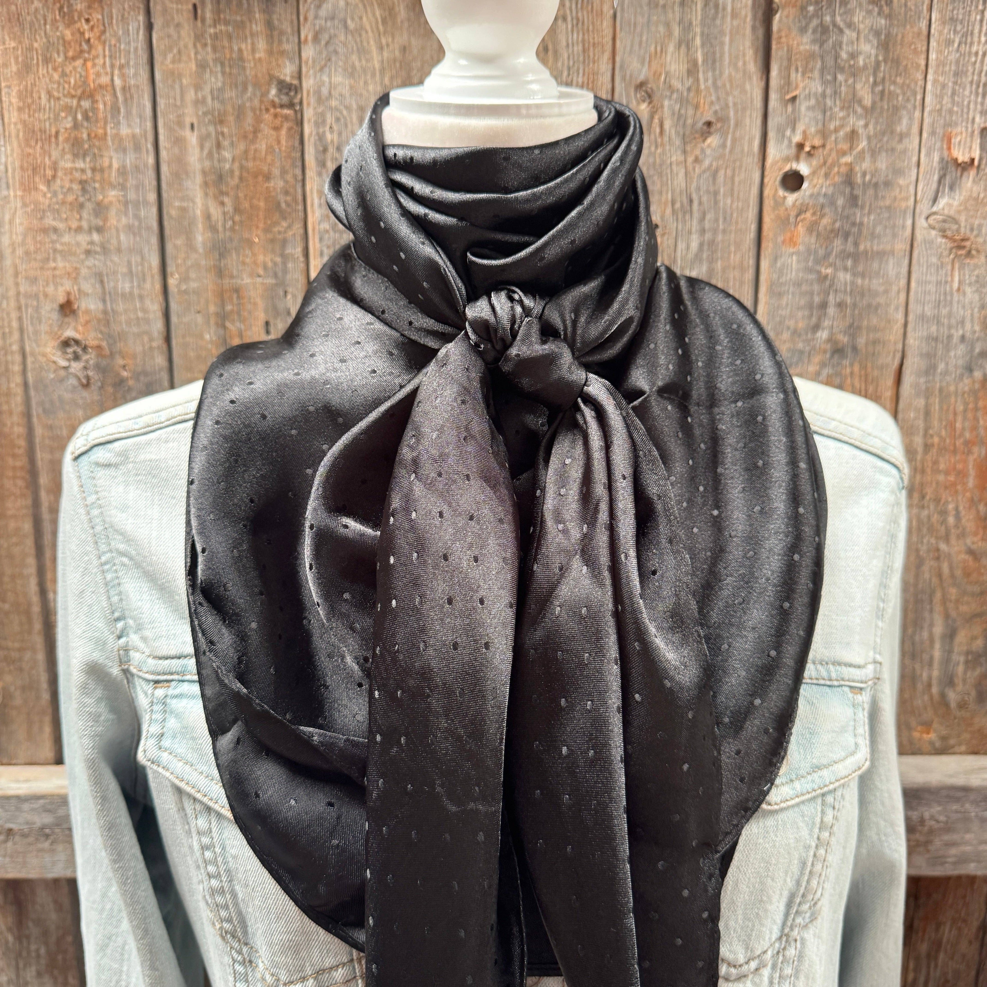 Black Jacquard XL Wild Rag / Scarf WR3501