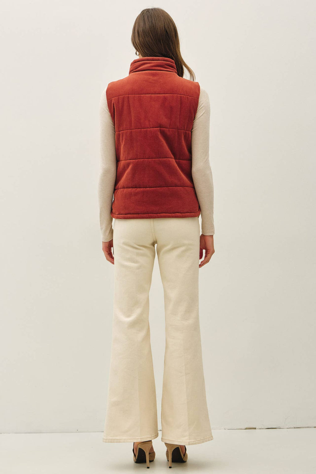 Penny For Your Thoughts-CORDUROY PUFFER VEST