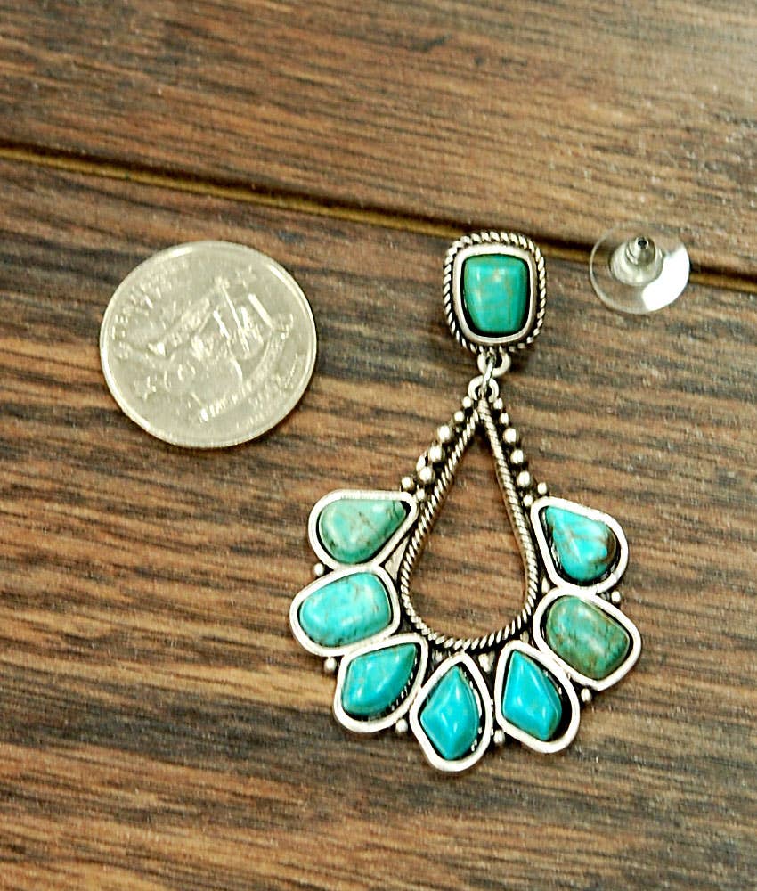Over Yonder Turquoise Post Earrings