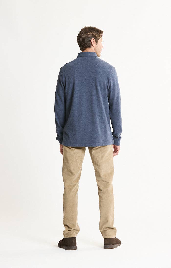 Blue Side Of The Mountain- Cotton Long Sleeve Polo