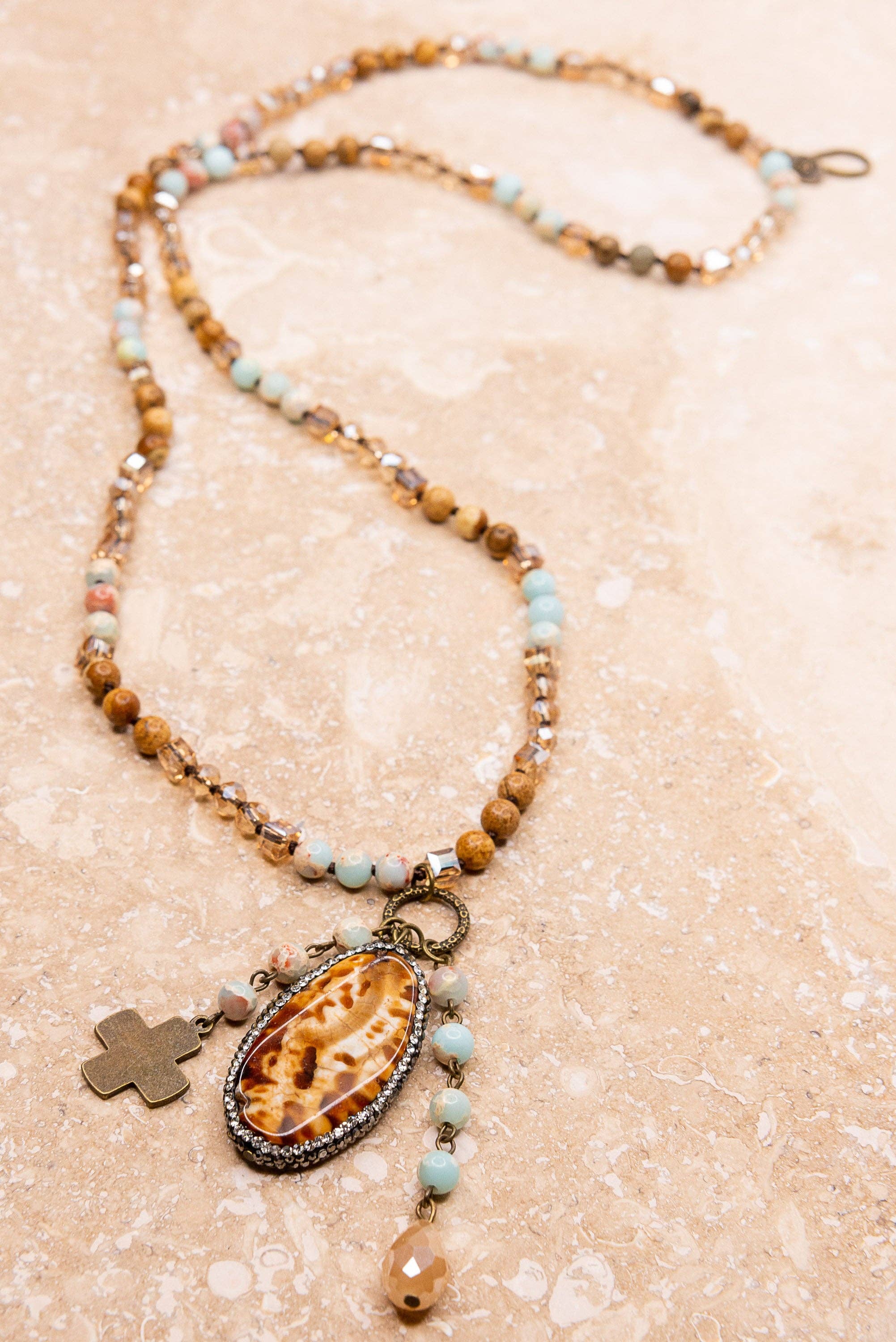 Prairie Grace Necklace in Amazonite and Jasper