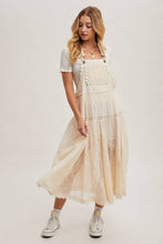 Load image into Gallery viewer, LACE EMBROIDERED TULLE BIB MAXI DRESS
