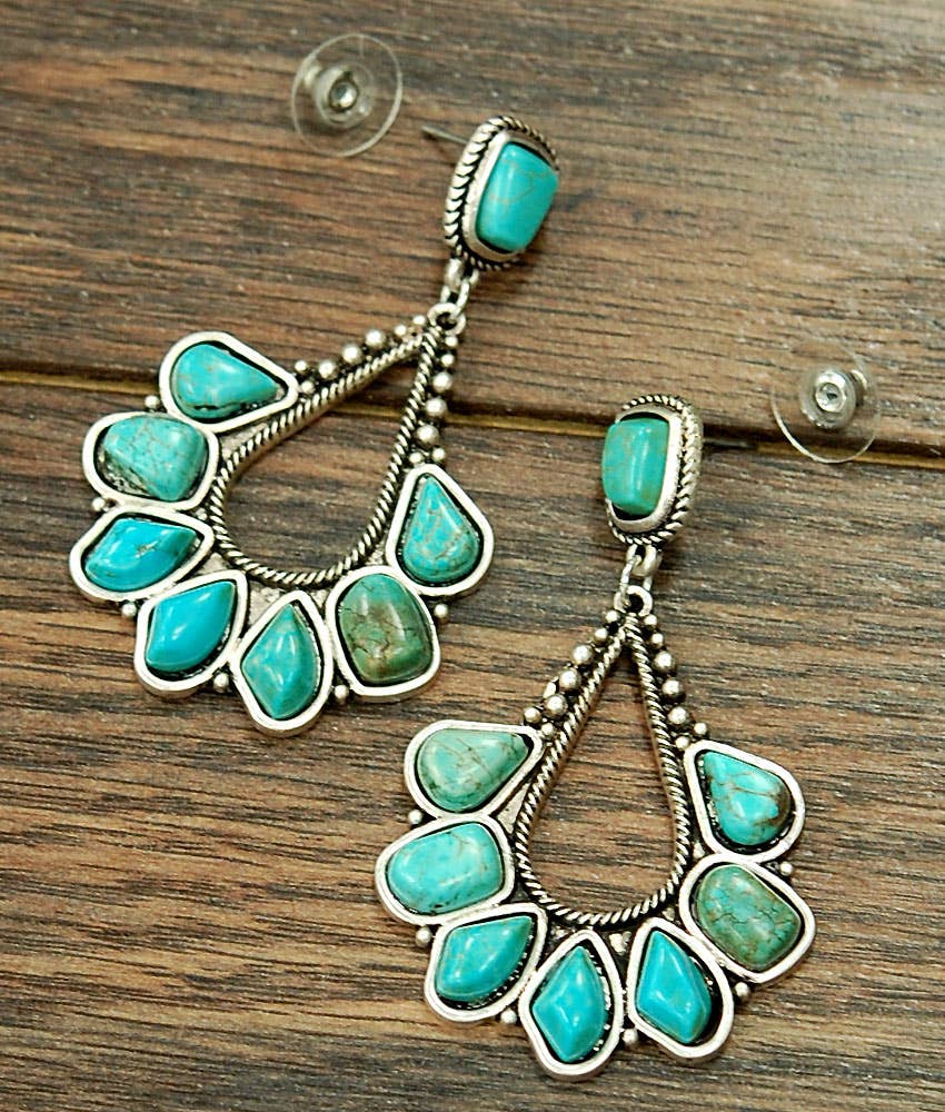 Over Yonder Turquoise Post Earrings