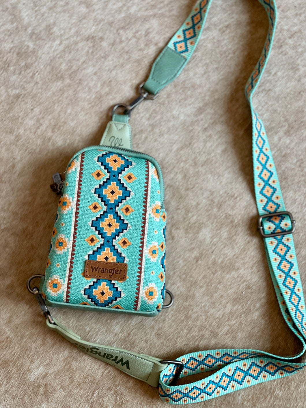 Wrangler Aztec Crossbody Sling Bag