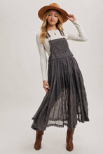 Load image into Gallery viewer, LACE EMBROIDERED TULLE BIB MAXI DRESS

