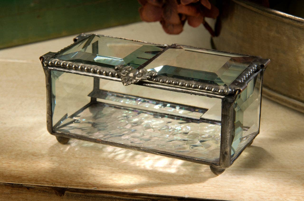 Beveled Glass Box With Open Top