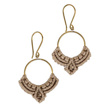 Load image into Gallery viewer, Dew Drop Macramé Earrings
