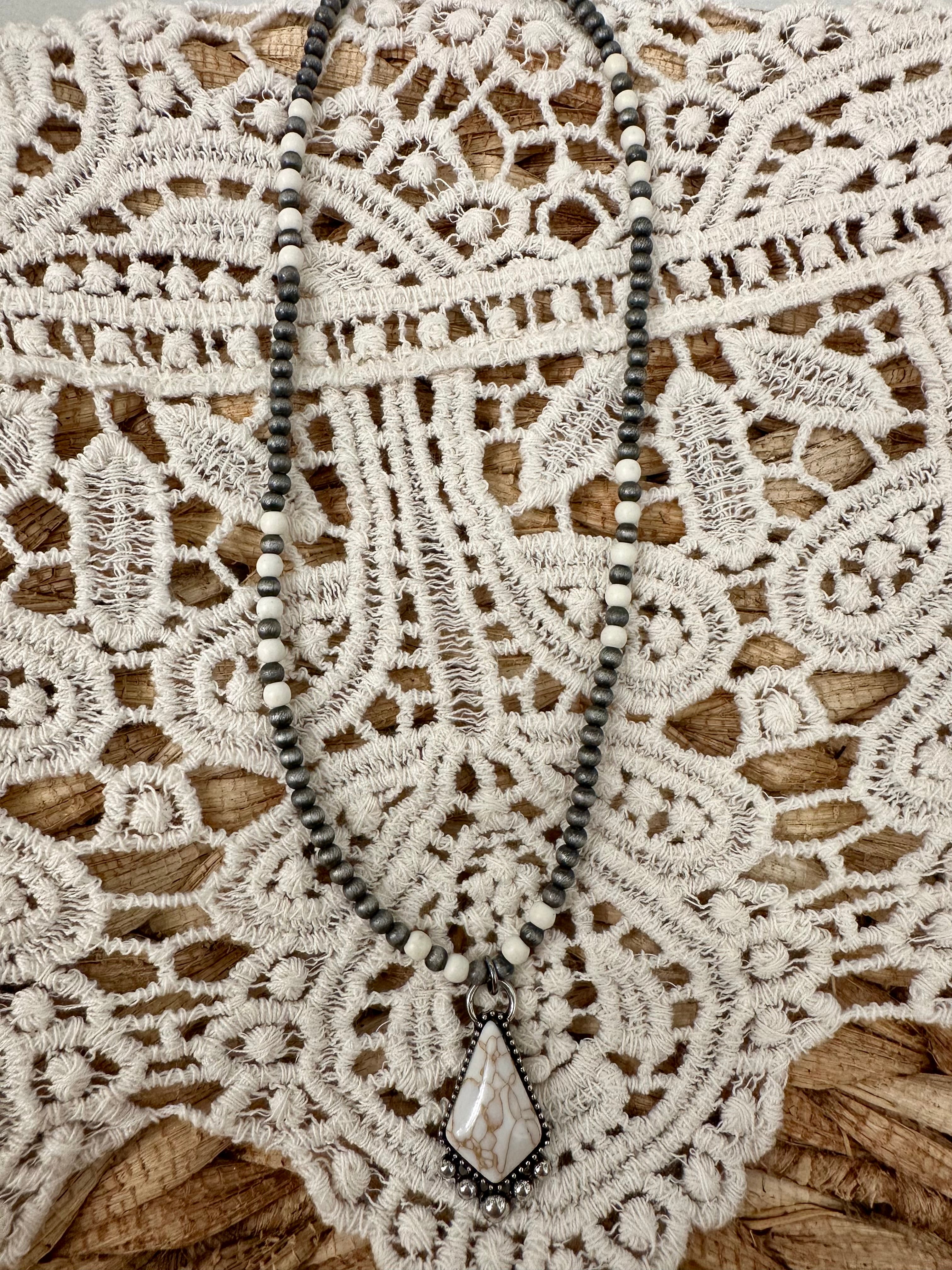 Follow Your Arrow- Navajo Bead Necklace