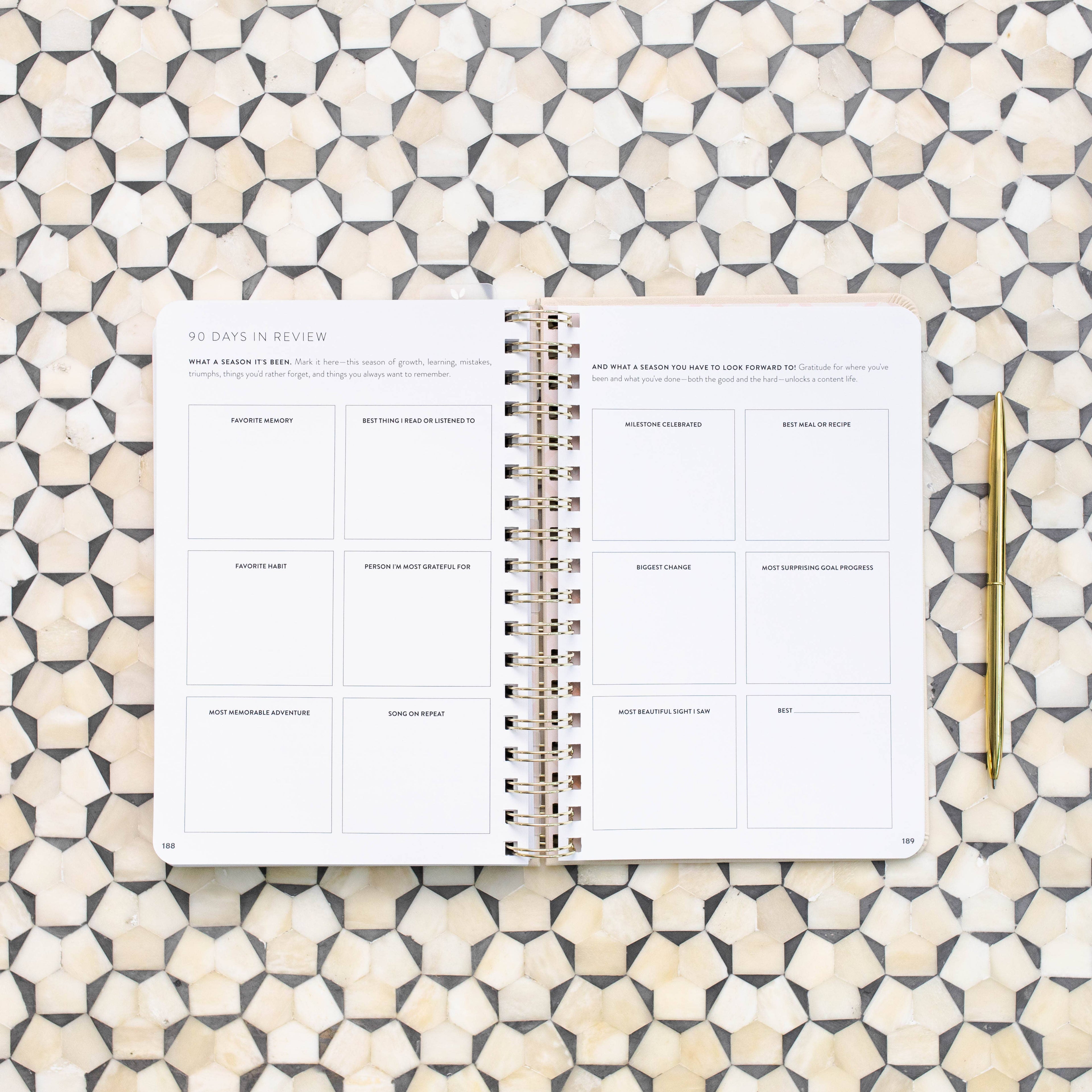 Fresh Start Daily Goal Planner | Natural Spiral | Undated