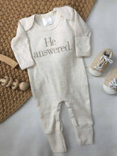 Load image into Gallery viewer, He Answered Baby Romper
