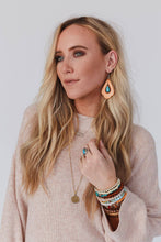 Load image into Gallery viewer, Pilar Western Turquoise Earrings - Camel
