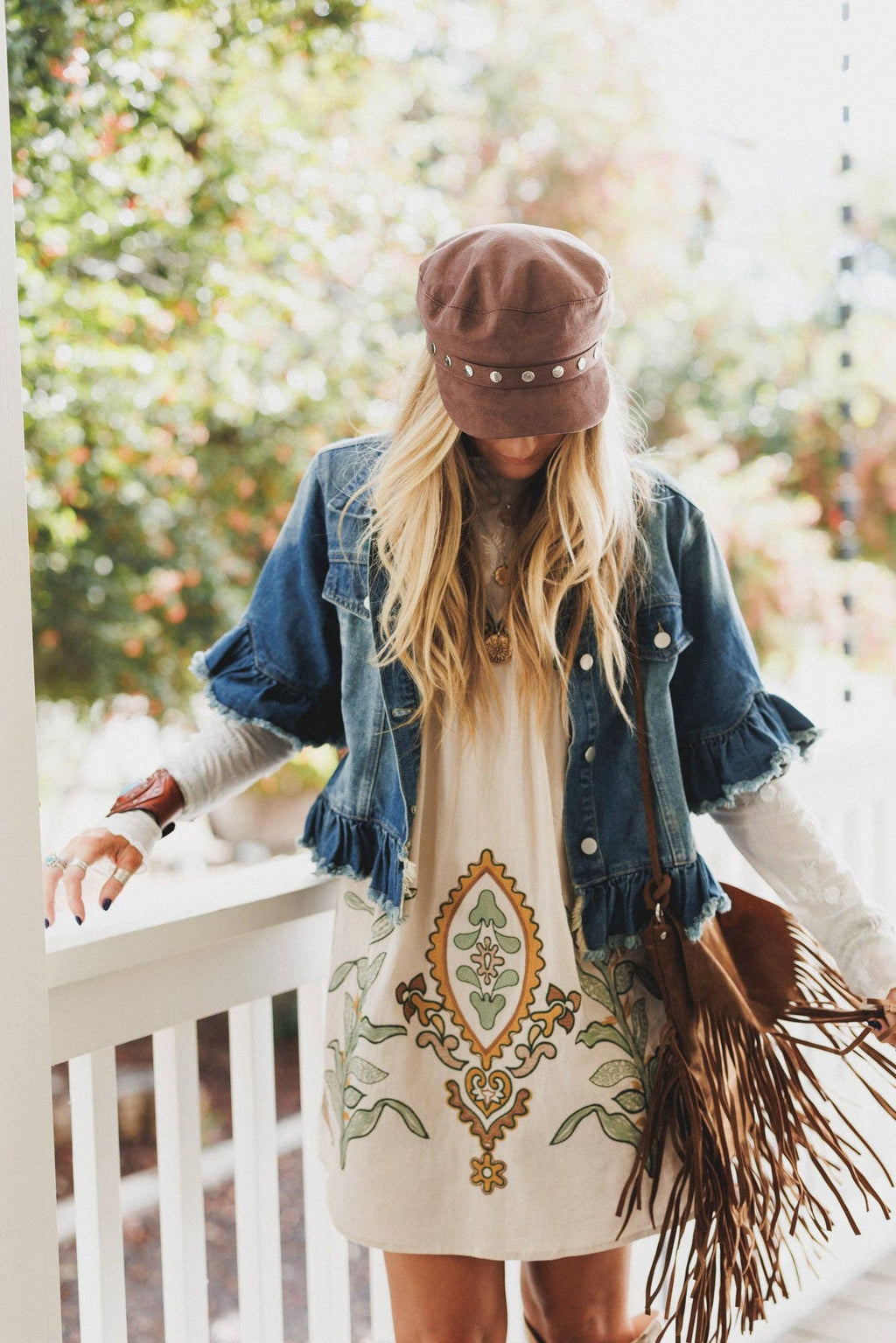 Dearest Darlin’ Ruffle Denim Jacket - Blue
