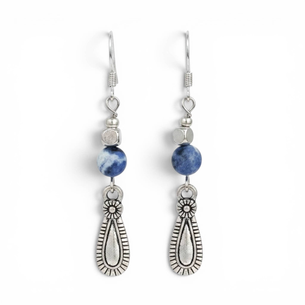 Morgan-Sodalite Boho Earrings