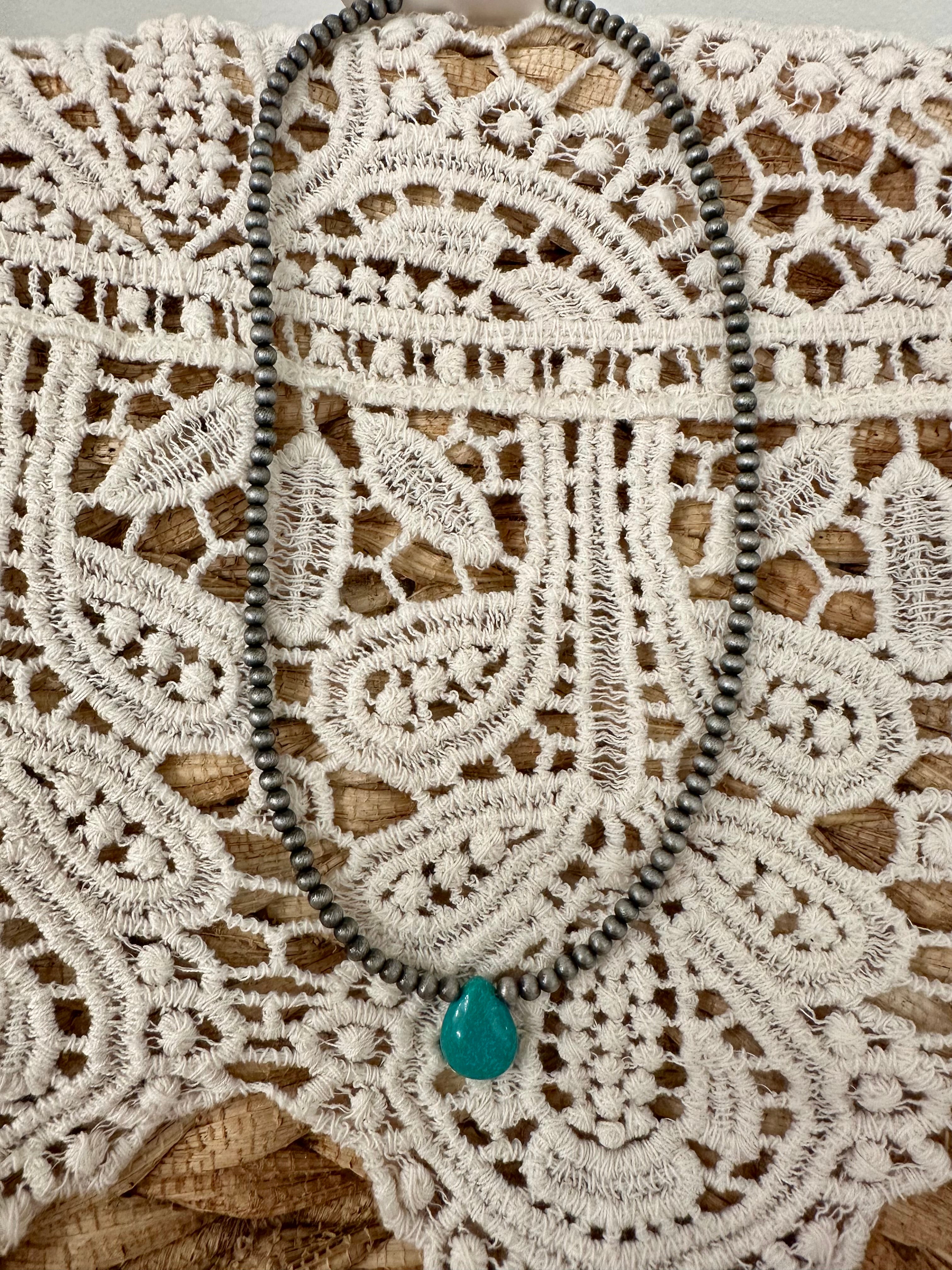 Cowgirls Don’t Cry- 4MM Navajo Pearl Necklace