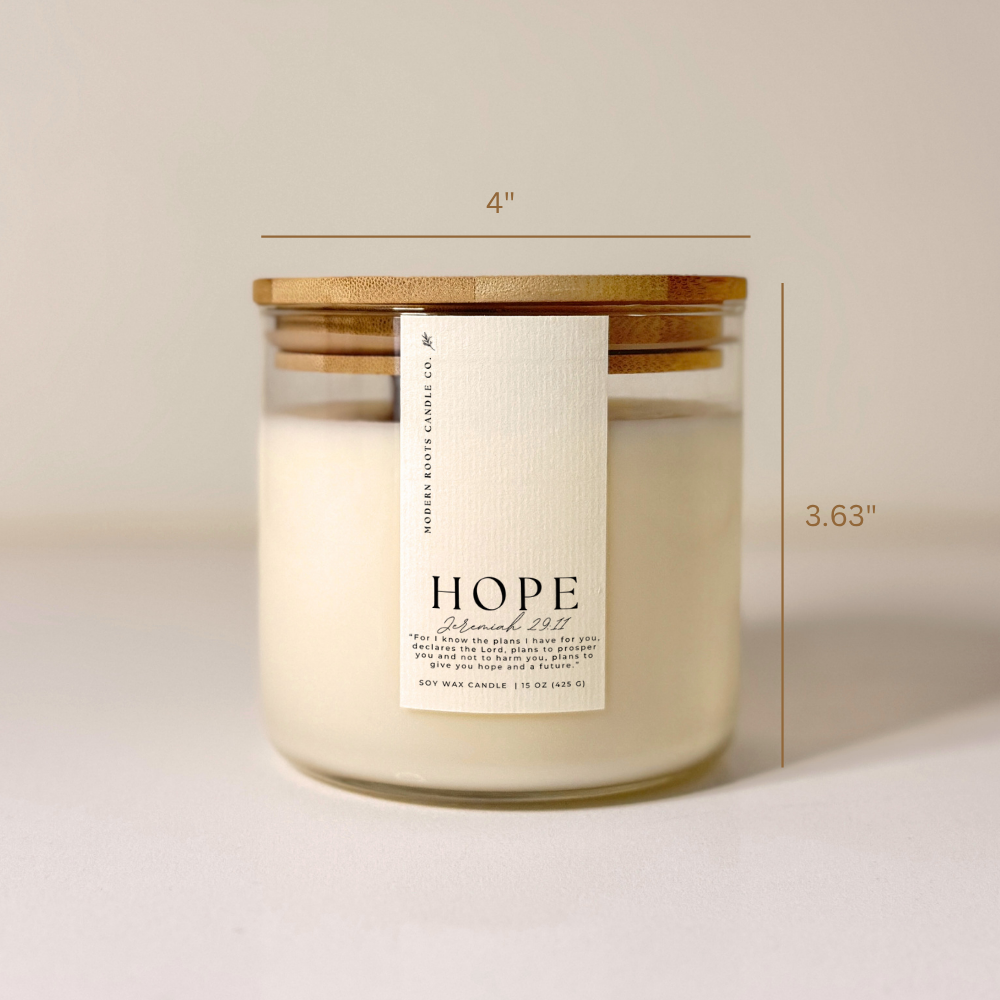 Hope | Hibiscus & Agave | 15 oz. Clear Jar Soy Candle