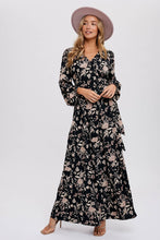 Load image into Gallery viewer, Flowers in the Valley Wrap Maxi Dress
