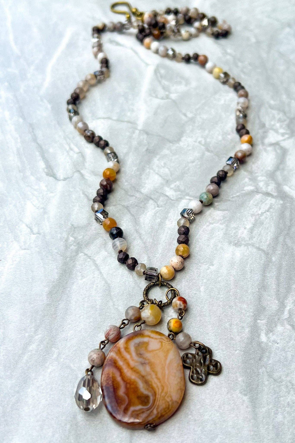 Gizelle Necklace in Grey