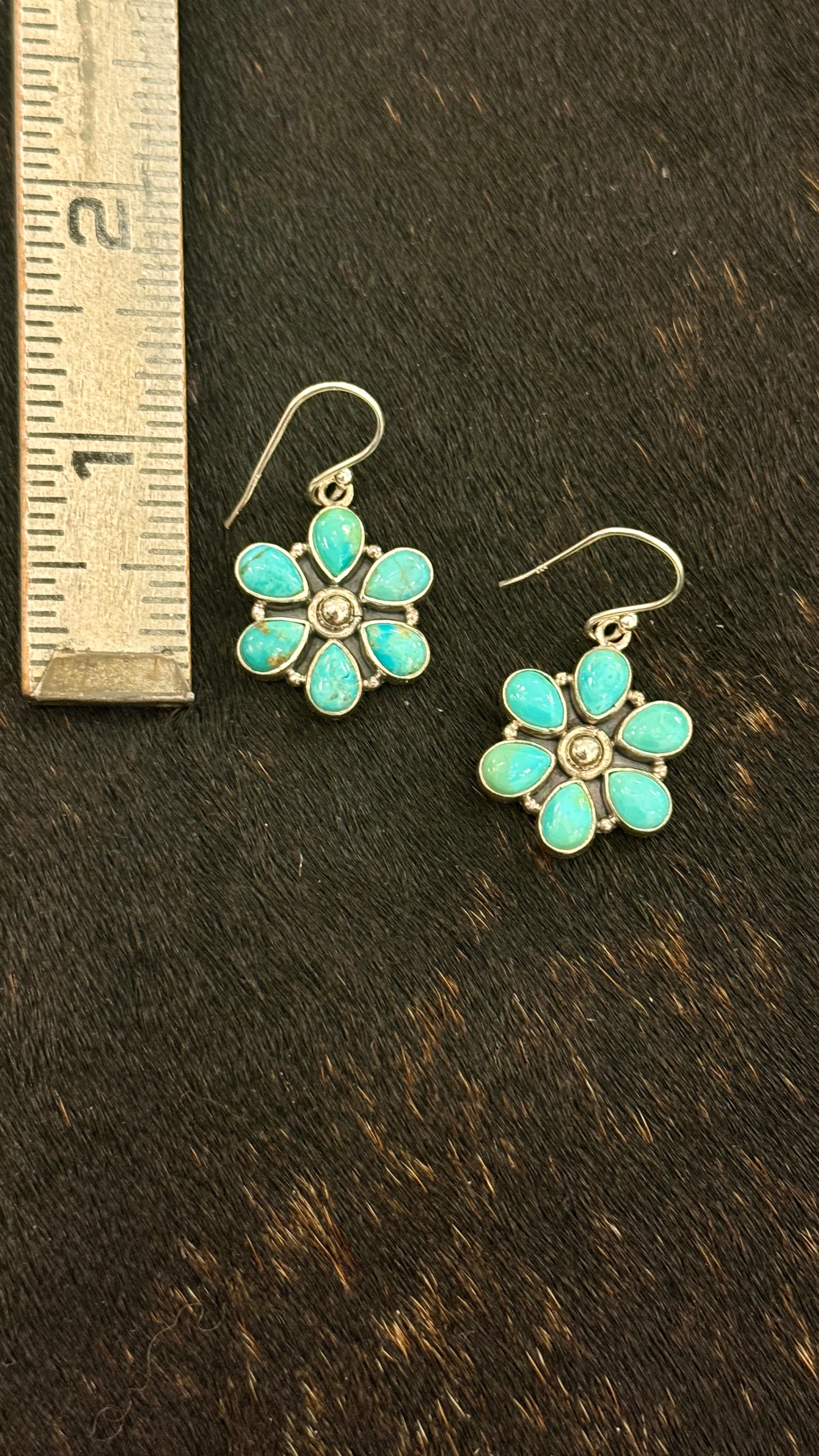 Lady May- Genuine Turquoise Earrings