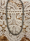 18 In 6mm silver Navajo pearl bead Necklace