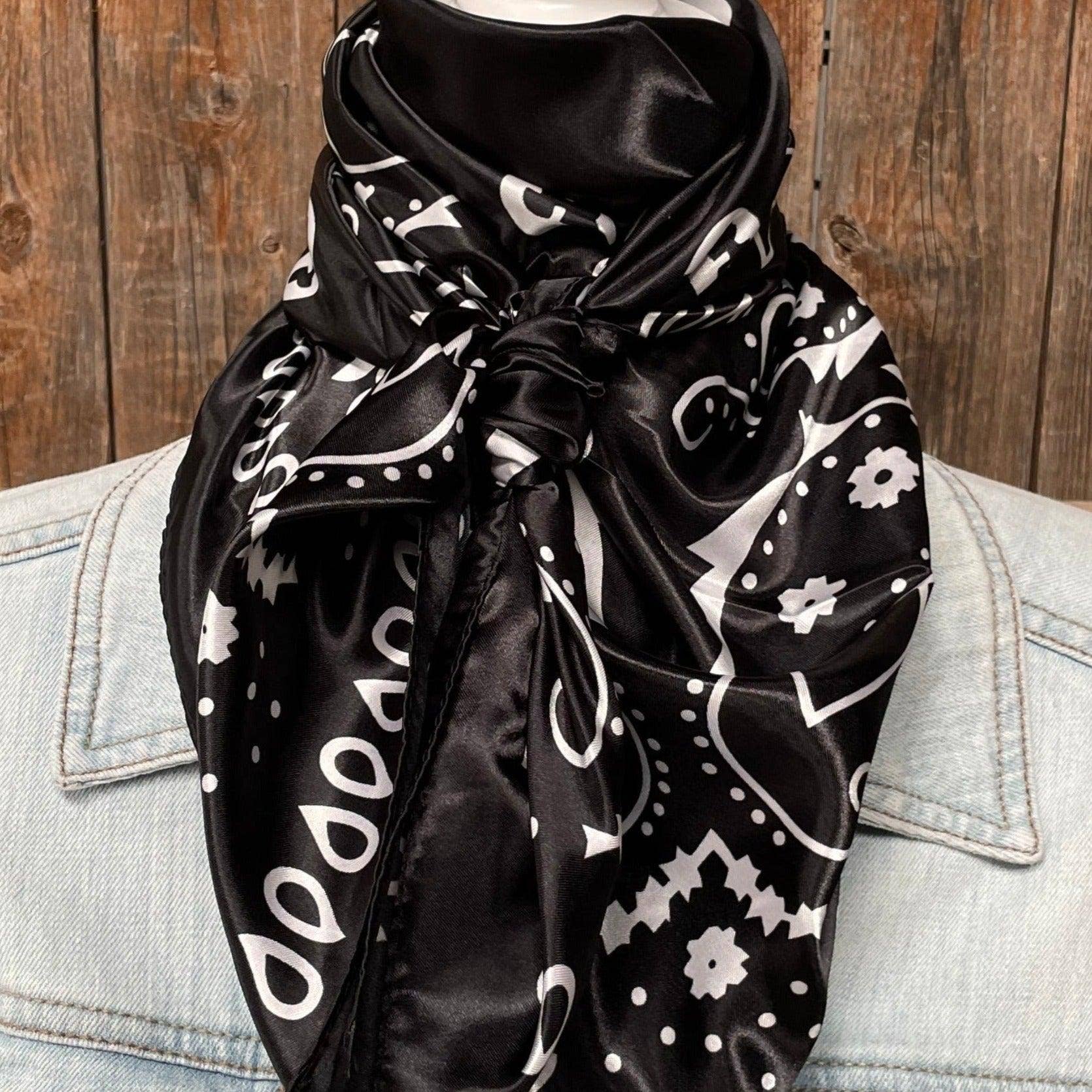 Black & White Paisley Wild Rag/Scarf