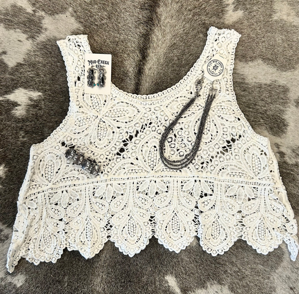 She’s a Keeper - Lace Tank Top