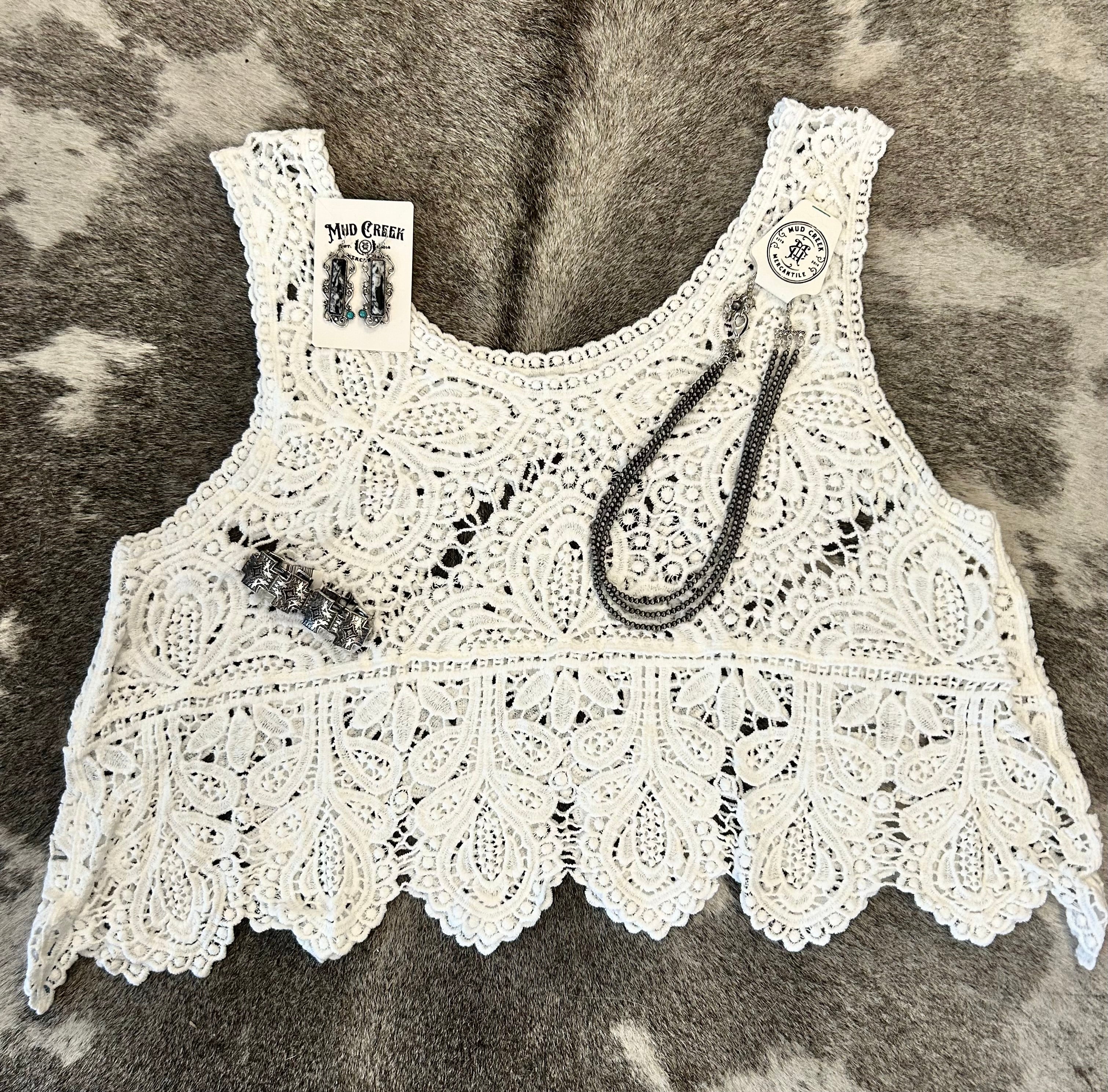 She’s a Keeper - Lace Tank Top