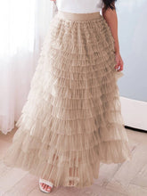 Load image into Gallery viewer, Social Graces Ruffle Tulle Maxi Skirt
