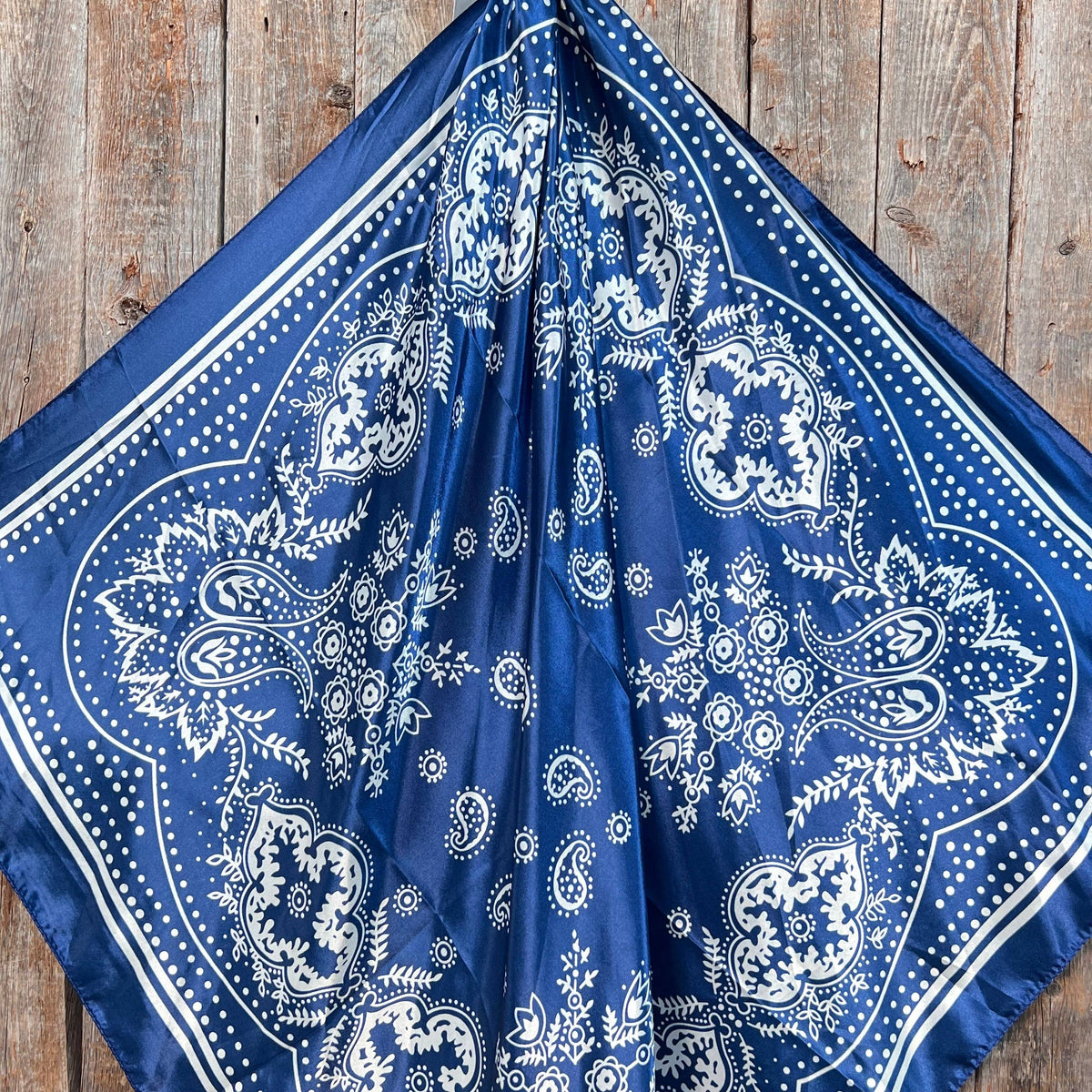 Blue Floral Paisley Wild Rag