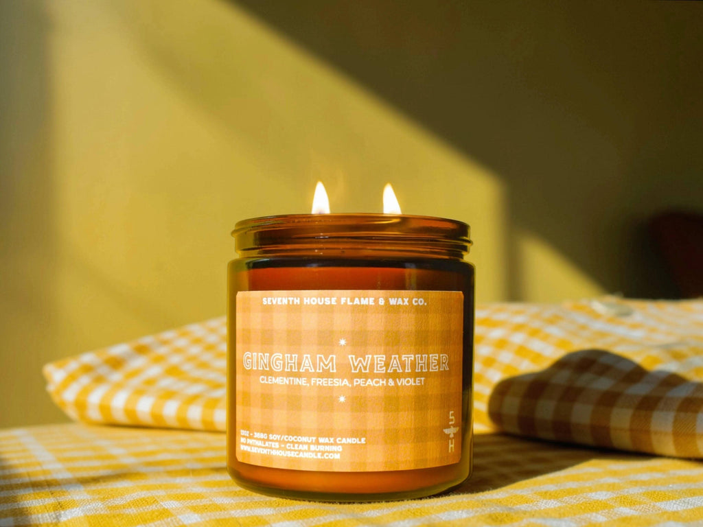 GINGHAM WEATHER - Clementine, Peach & Freesia Candle