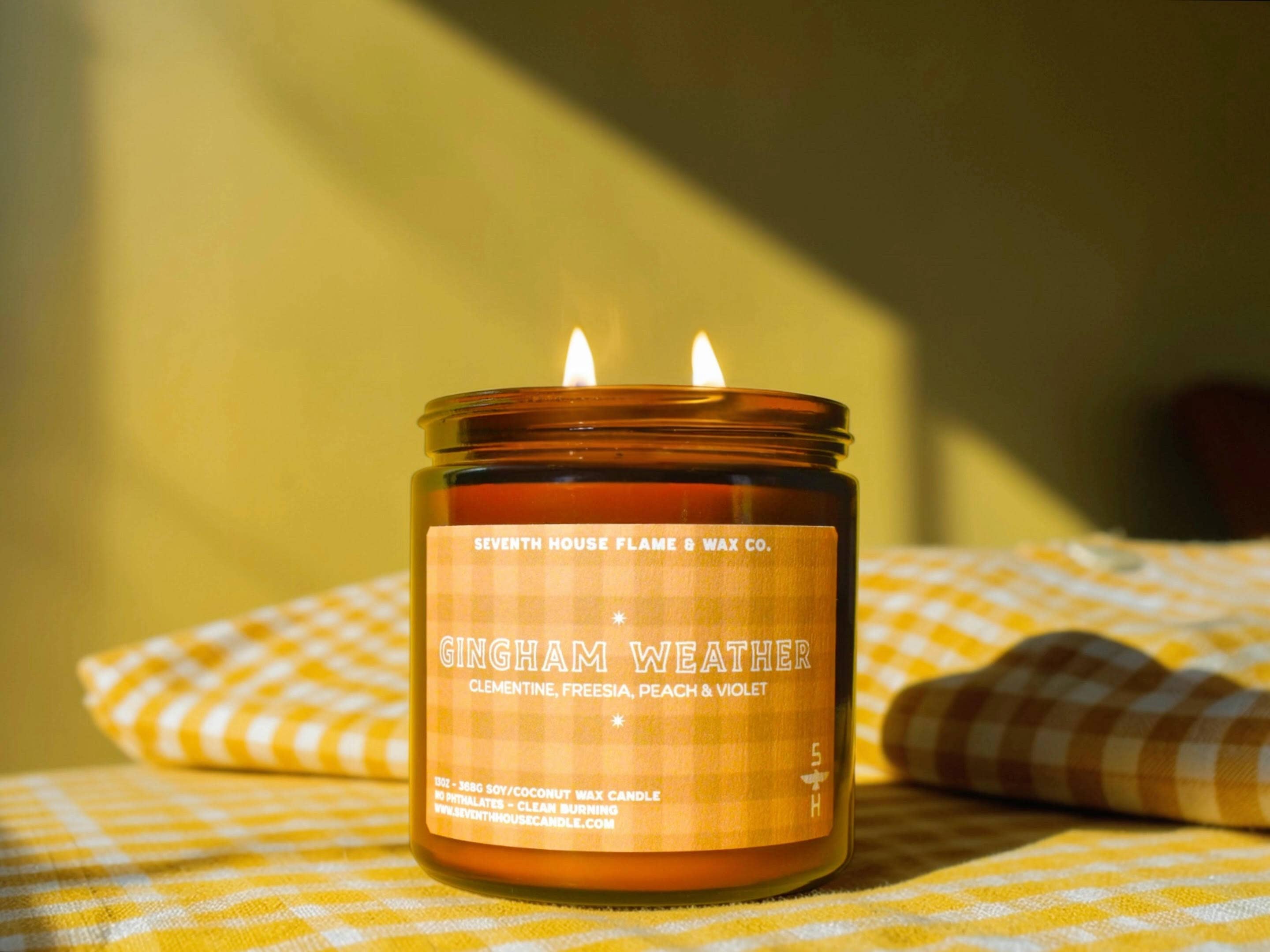 GINGHAM WEATHER - Clementine, Peach & Freesia Candle